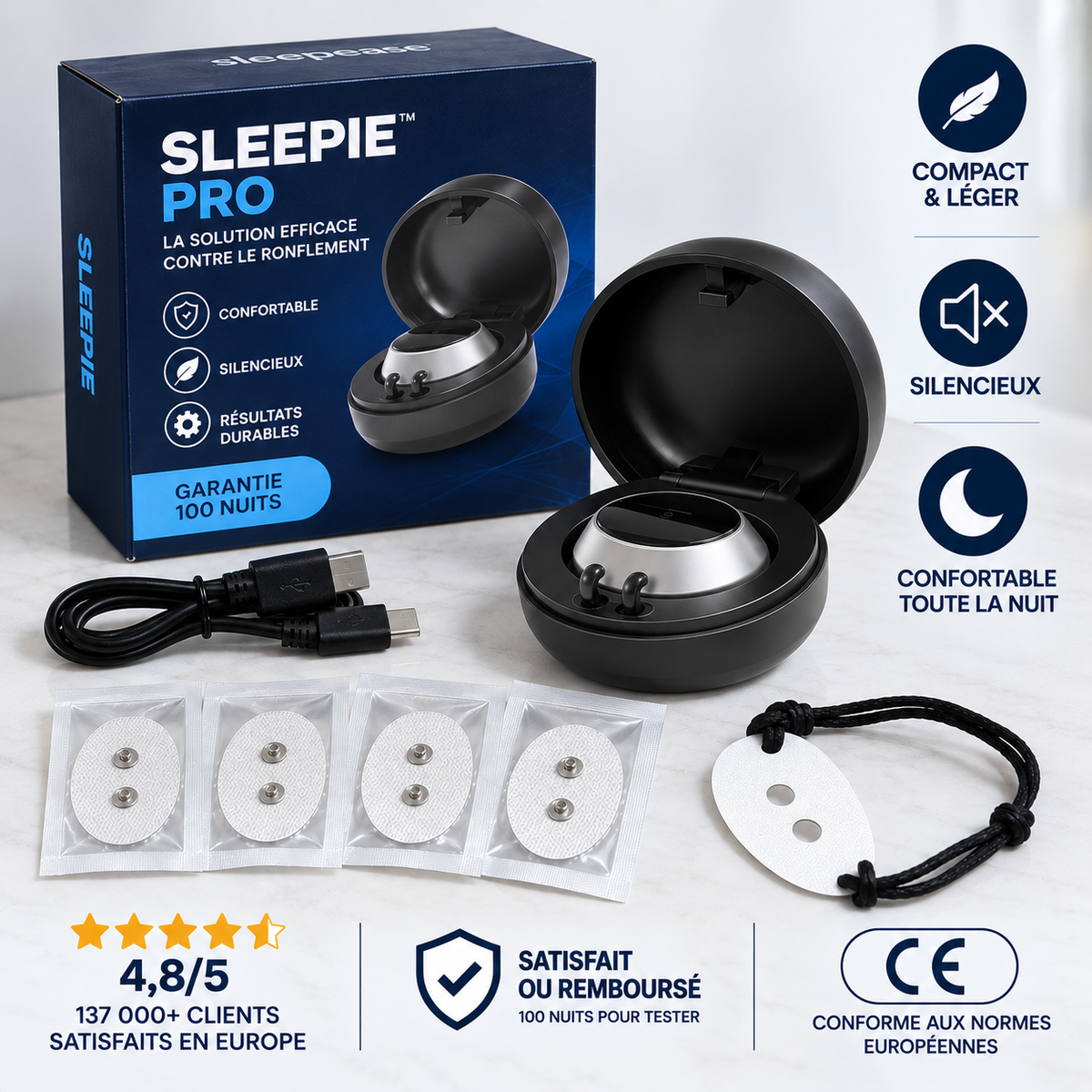 SLEEPIE™ PRO — Dispositif anti-ronflement